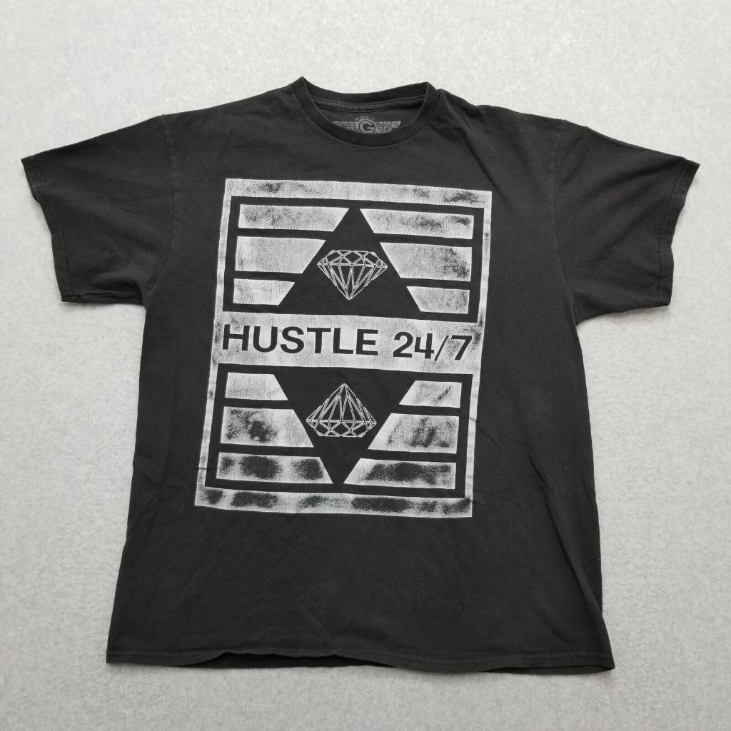Gort Shirt Mens Large Black Diamond Hustle 247 Short Sleeve Gort Shirt Mens Large Black Diamond Hustle 247 Short Sleeve